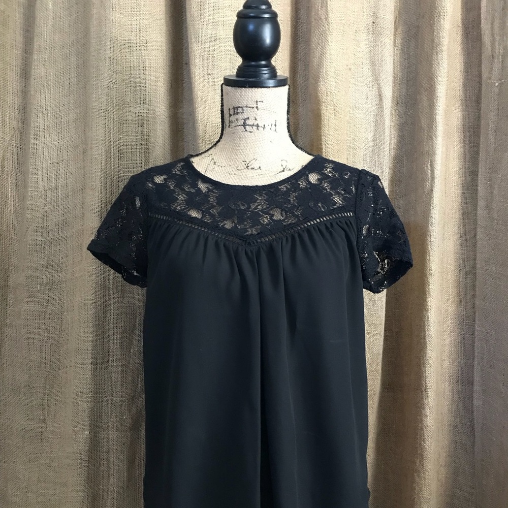 Black Lace Blouse